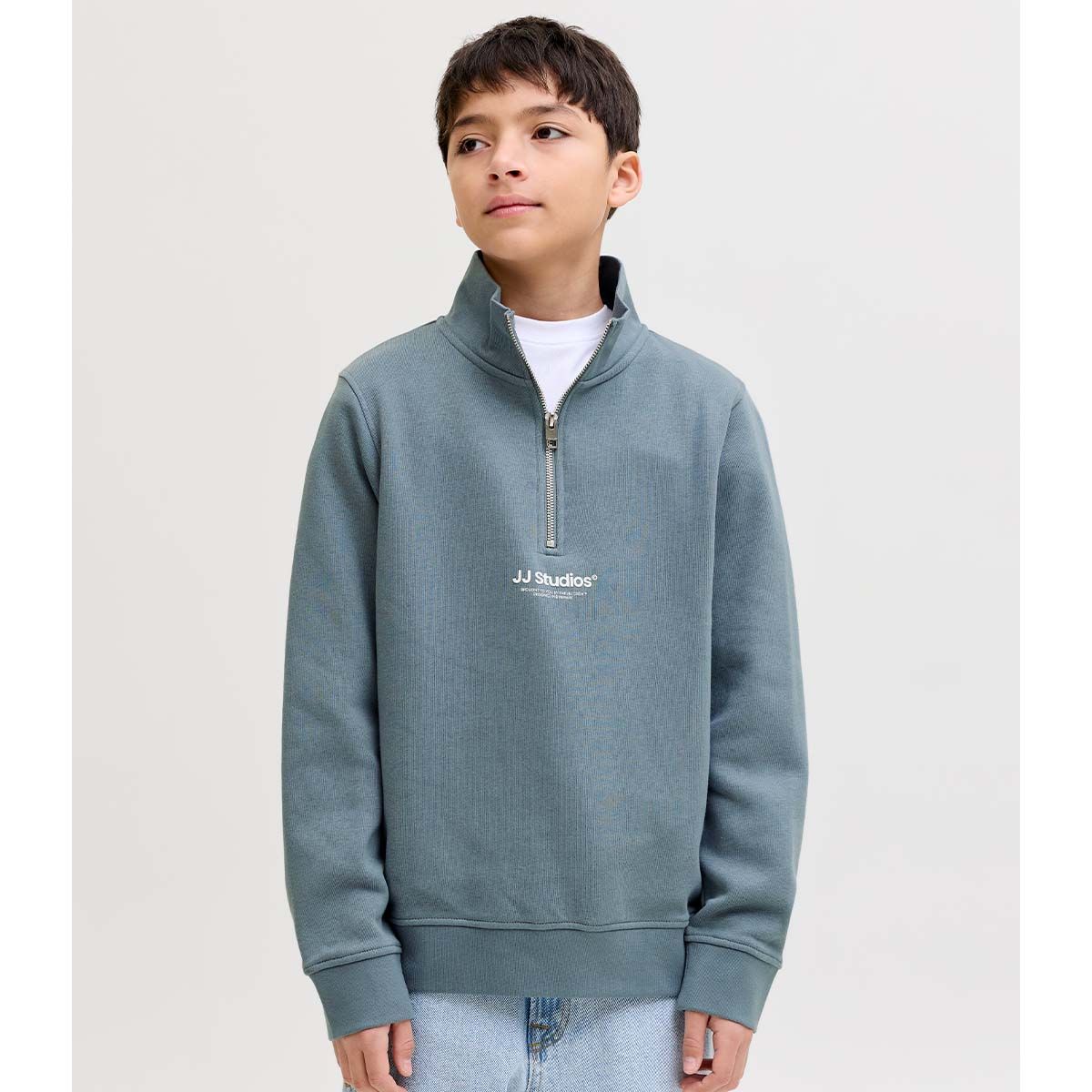 Jack and Jones Junior Jjesoho half-zip genser, Blue Mirage
