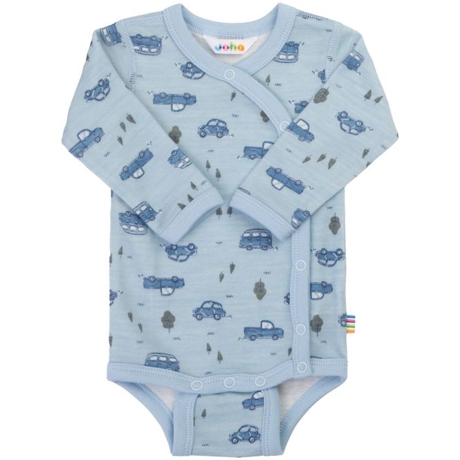Hovedbilde Joha omslagsbody i ull/bambus, Blue