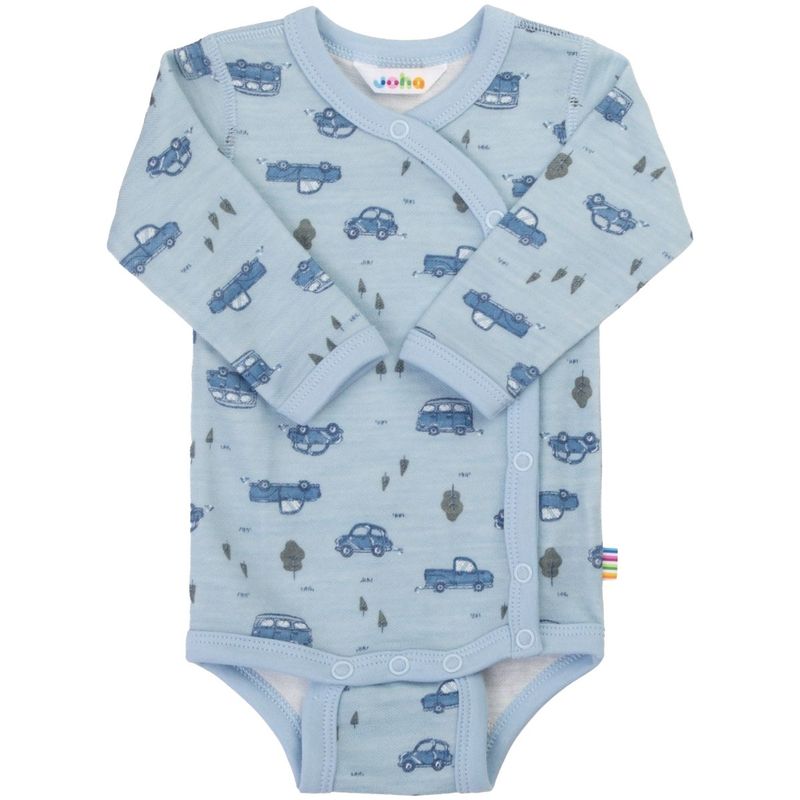 Joha omslagsbody i ull/bambus, Blue