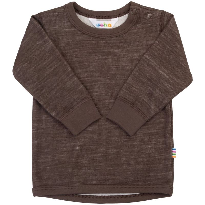 Joha genser i ull/bambus til småbarn, Drk. brown
