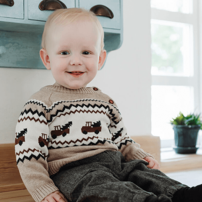 Hovedbilde Hust and Claire Hcperry genser til baby, Beige ...