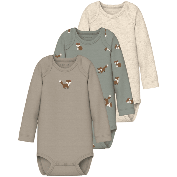 Hovedbilde Name It Nbmbody Fox 3-pack body, Shadow