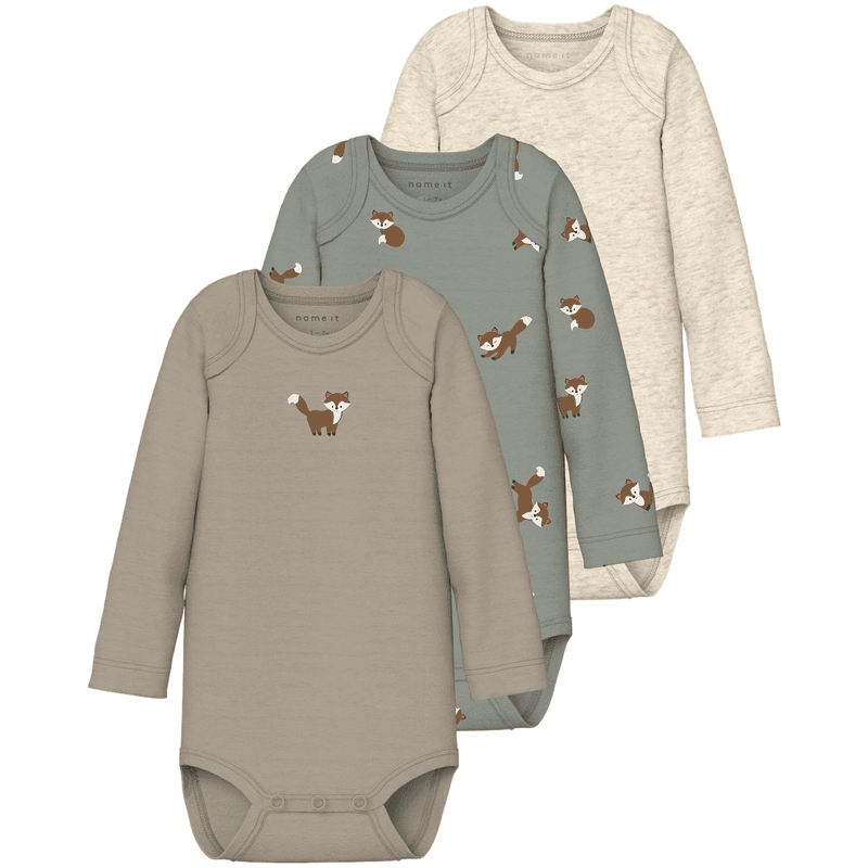 Name It Nbmbody Fox 3-pack body, Shadow