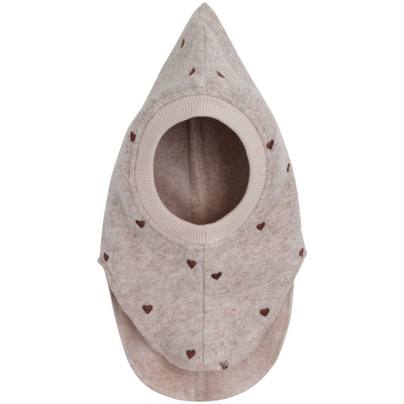 HUTTEliHUT balaclava i ull m/broderi, Sand Melange