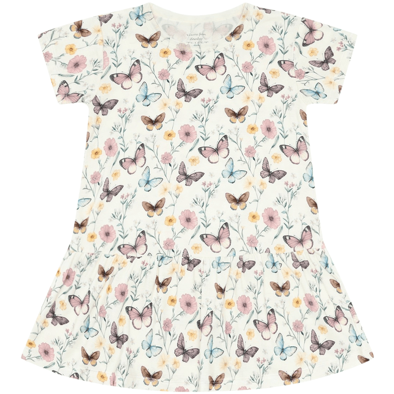 Hust and Claire Hcfuia Butterfly kjole i bambus, Ivory