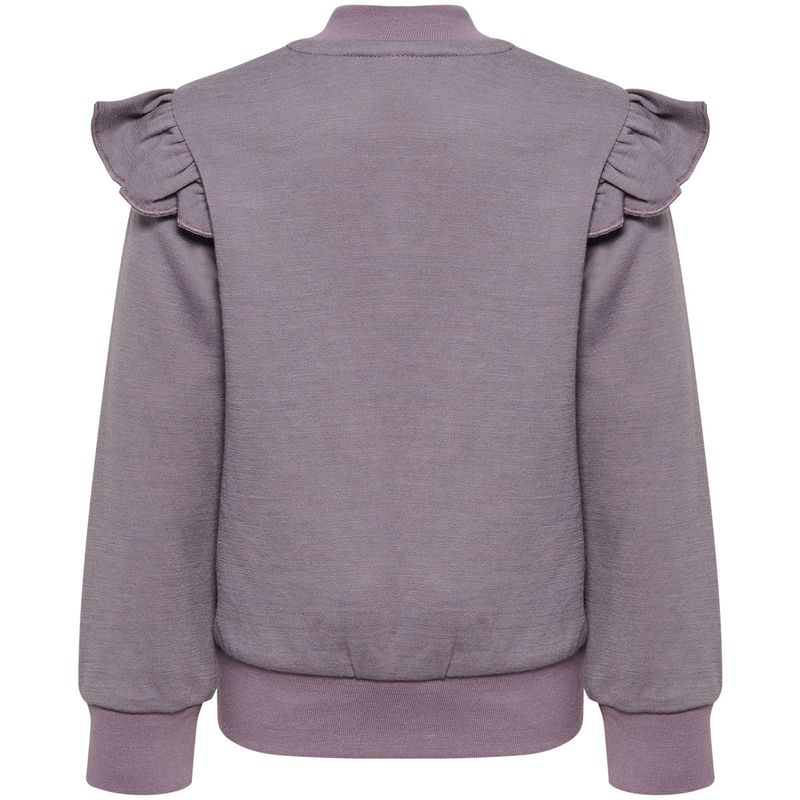 Hummel Hmlmini Bee zip-genser i ull/bomull, Gray Ridge