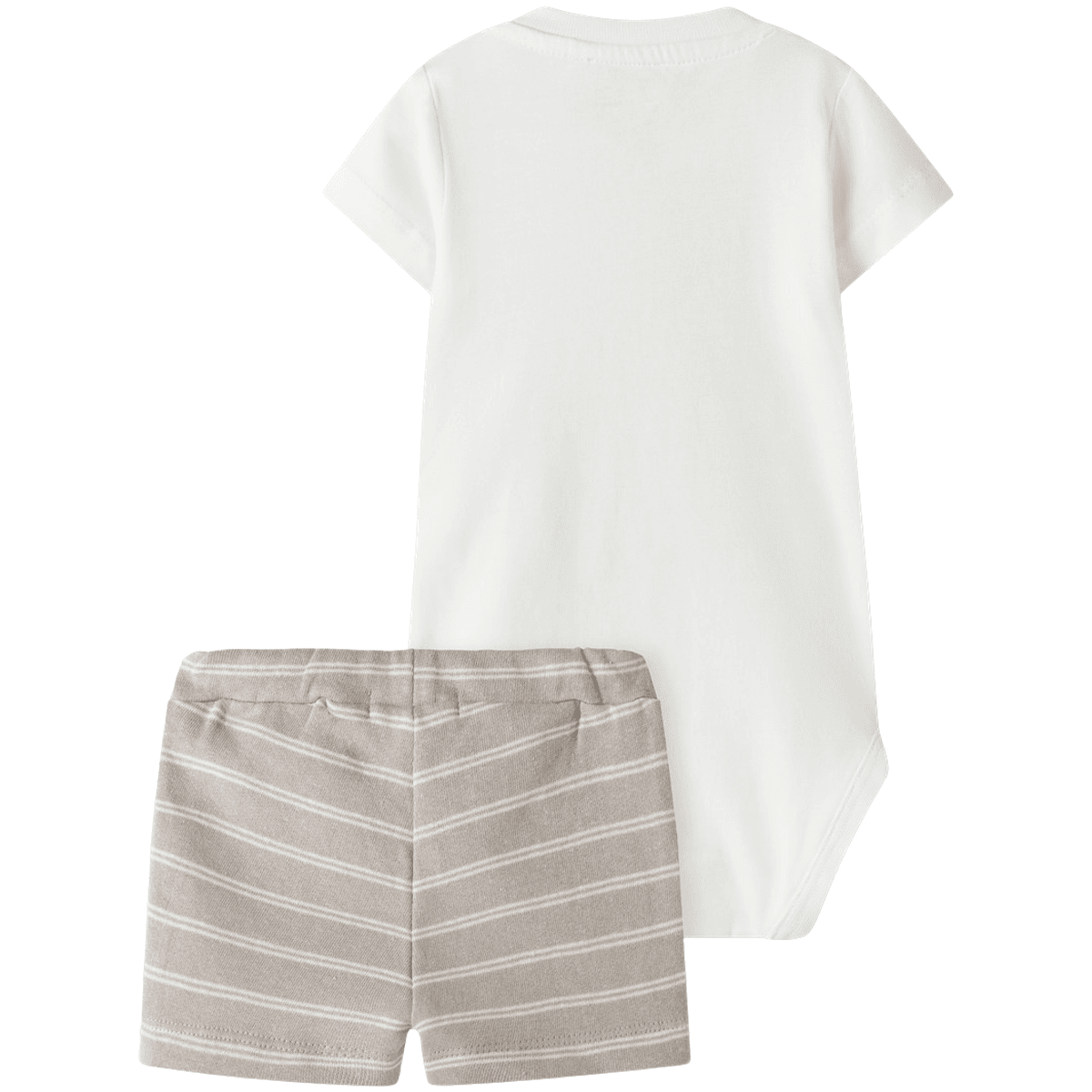 Name It Nbmhelmut shorts sett til baby, Chateau Gray