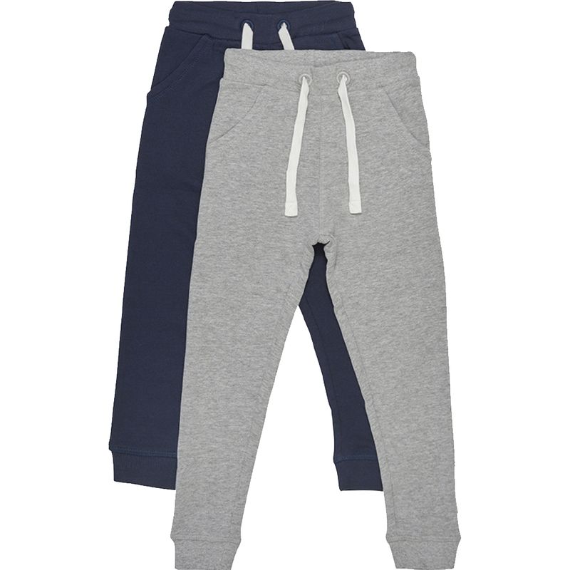 Minymo 2 pack joggebukse til barn, Dark Navy
