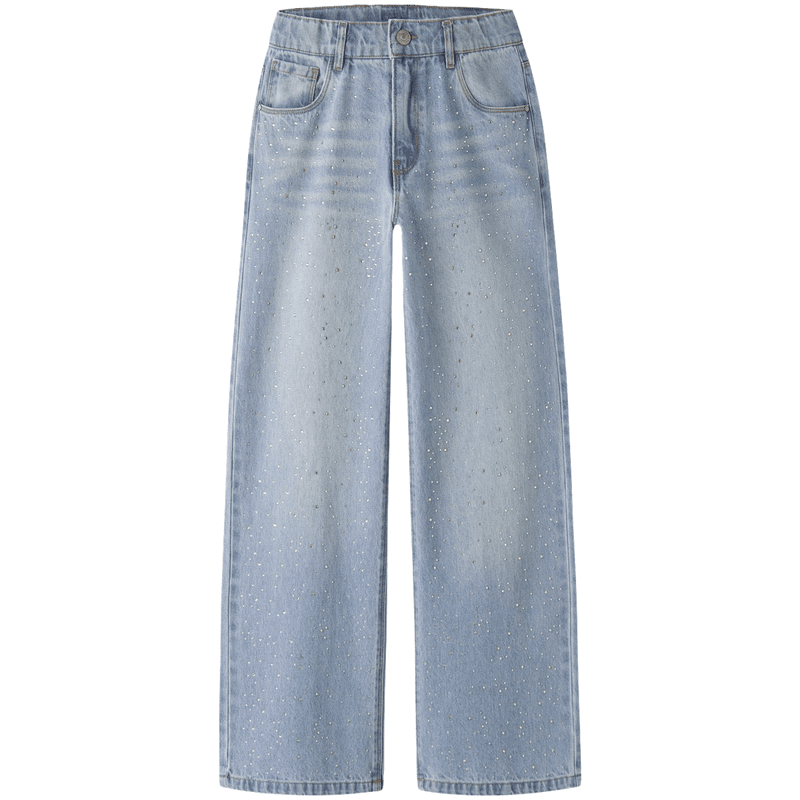Name It Nkfbella wide jeans til barn, Light Blue Denim