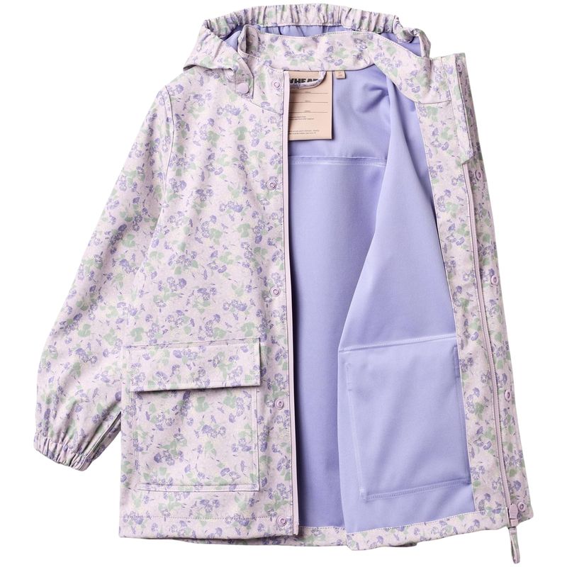 Wheat Ollo regnjakke til barn, Lilac Petunias