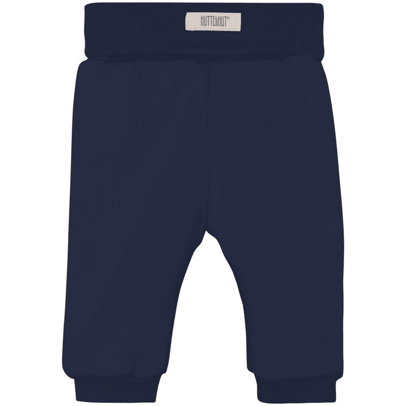 Huttelihut bukse i bomullsfleece, Navy Blazer