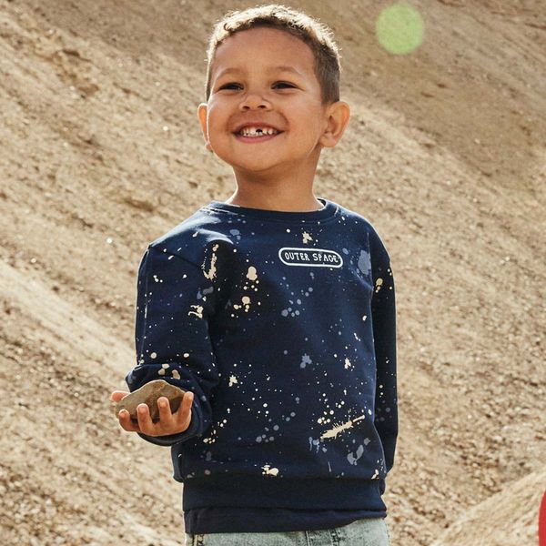 Hovedbilde Name It Nmmdarik sweatshirt til småbarn, Navy ...